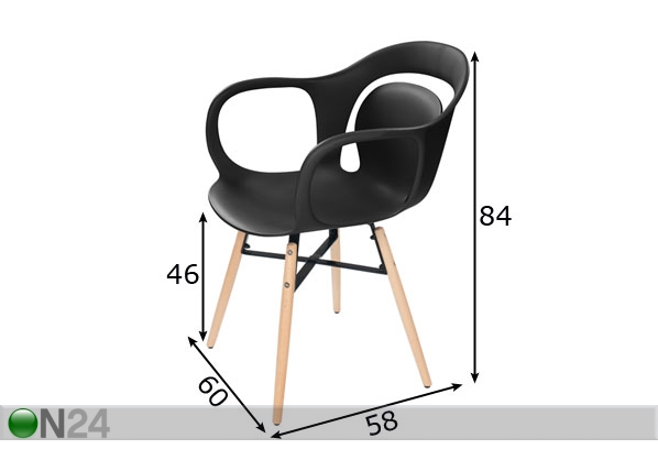 Комплект стульев, 4 шт размеры