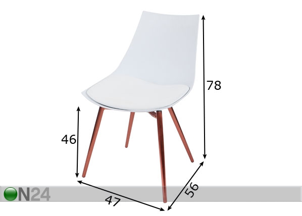 Комплект стульев, 4 шт размеры