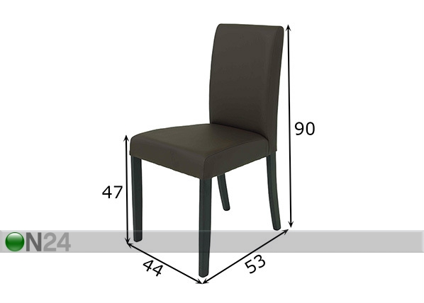 Комплект стульев Alessa, 2 шт размеры