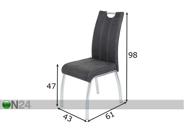 Комплект стульев Bella I 2 шт размеры