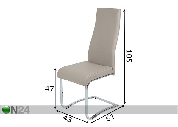 Комплект стульев Bella III 2 шт размеры