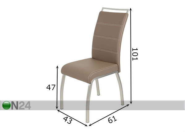 Комплект стульев Bella IV 2 шт размеры