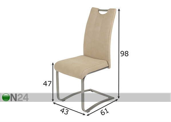 Комплект стульев Bella VI 2 шт размеры