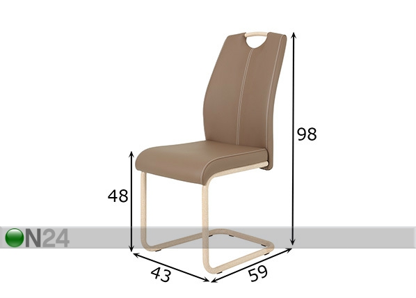 Комплект стульев Brenda 4 шт размеры
