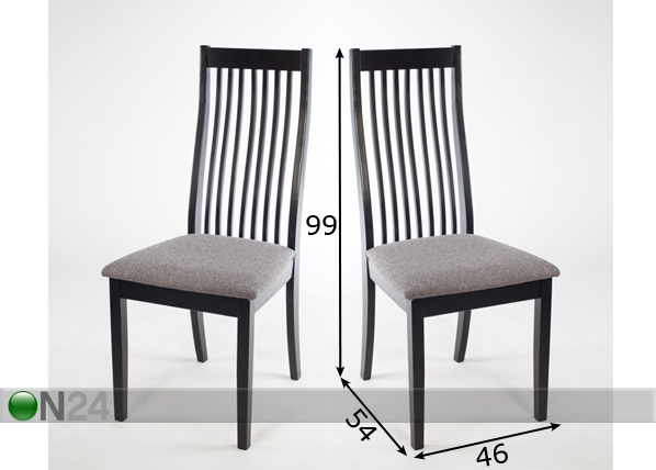 Комплект стульев Caira, 2 шт размеры