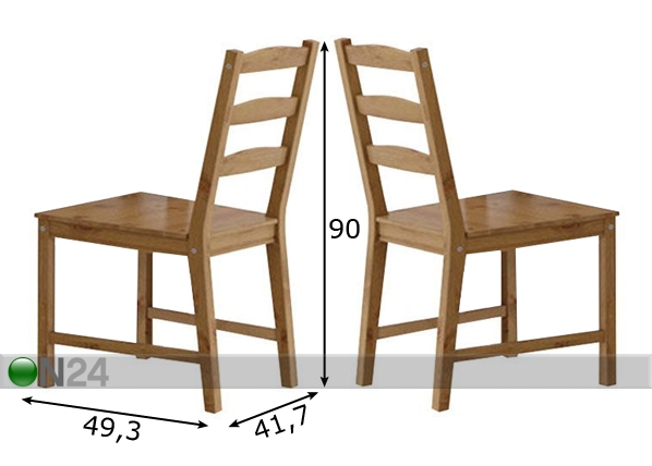 Комплект стульев Calle, 2 шт размеры