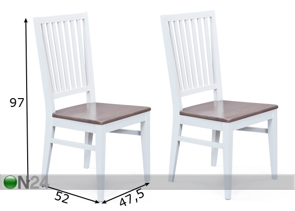 Комплект стульев Cassala, 2 шт размеры