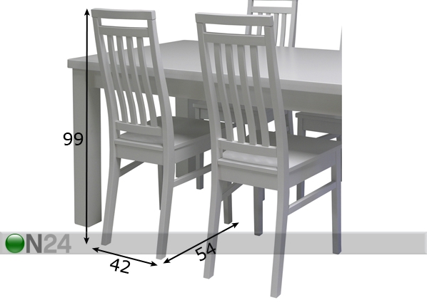 Комплект стульев Classic, 2 шт размеры
