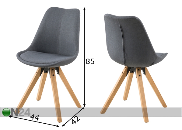 Комплект стульев Dima, 2 шт размеры