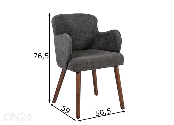 Комплект стульев Eleanor, 2 шт размеры