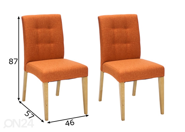 Комплект стульев Enrich, 2 шт размеры
