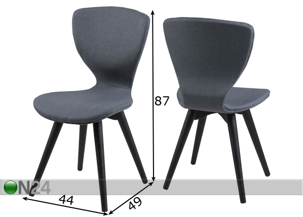 Комплект стульев Gongli, 2 шт размеры