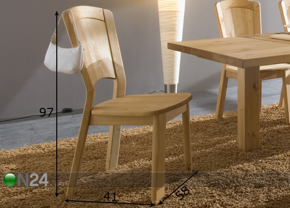 Комплект стульев Guldborg, 2 шт размеры