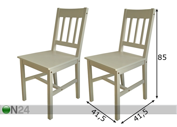 Комплект стульев Gunilla, 2 шт размеры
