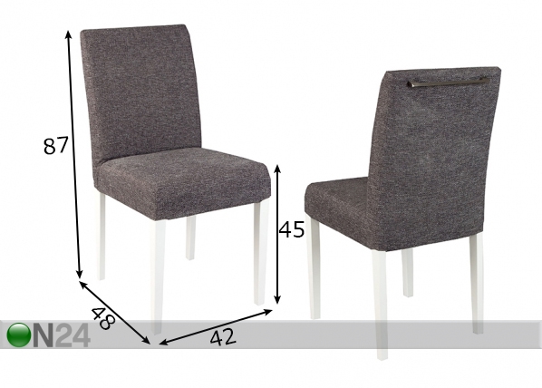 Комплект стульев Huppu, 2 шт размеры