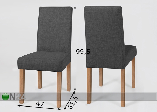 Комплект стульев Jenny 2 шт размеры