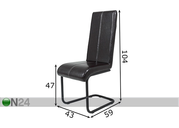 Комплект стульев Jessi 4 шт размеры