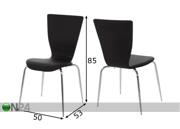 Комплект стульев Julie 4 шт размеры