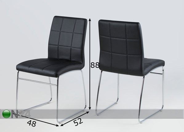 Комплект стульев Justin 4 шт размеры