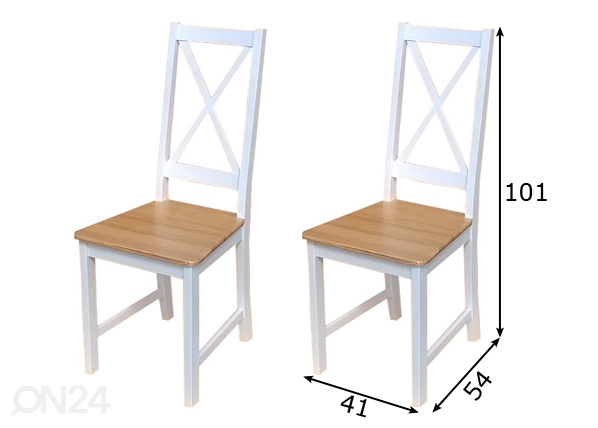 Комплект стульев Kaisa, 2 шт размеры
