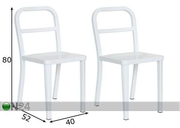 Комплект стульев Katia 2 шт размеры