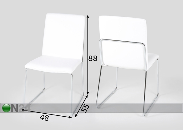 Комплект стульев Kitos 4 шт размеры