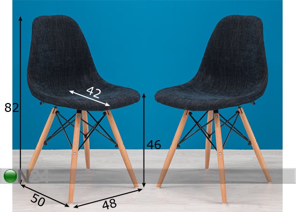 Комплект стульев Lana, 2 шт размеры