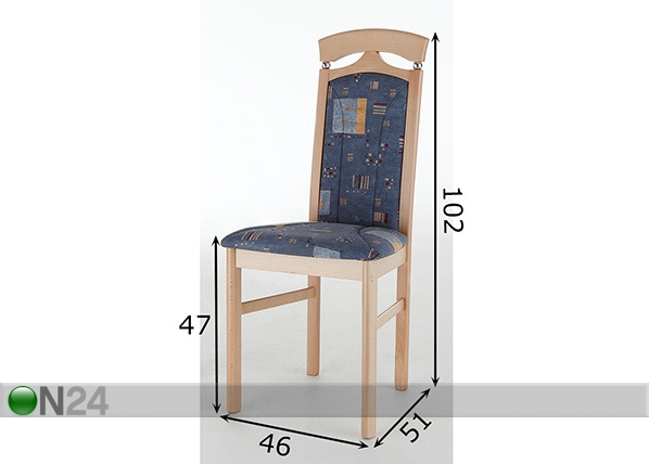 Комплект стульев Lara 2 шт размеры