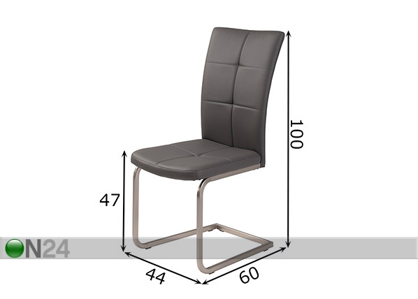 Комплект стульев Laura 2 шт размеры