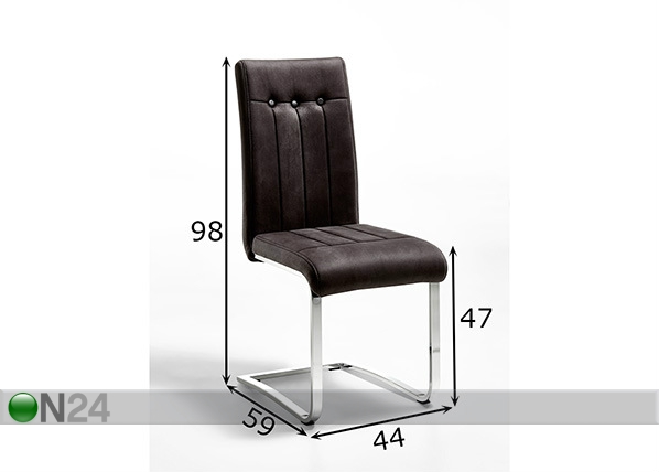 Комплект стульев Leonie 4 шт размеры