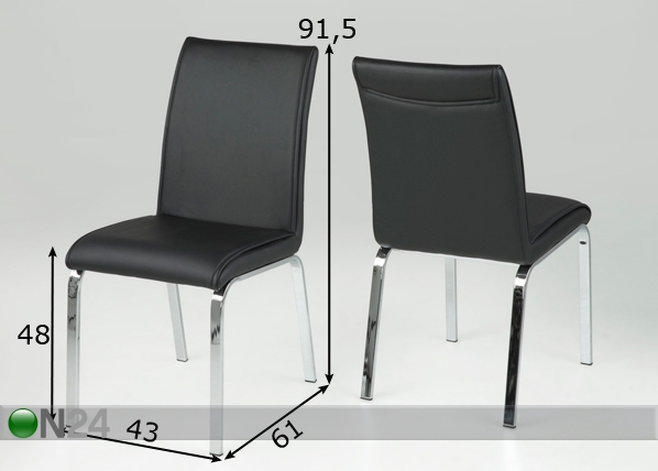 Комплект стульев Leonora-B, 4 шт размеры
