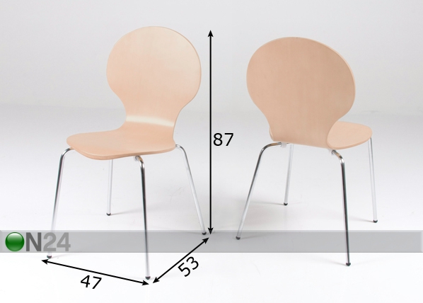 Комплект стульев Marcus 4 шт размеры