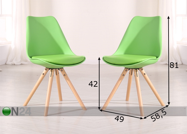 Комплект стульев Maryland, 2 шт размеры