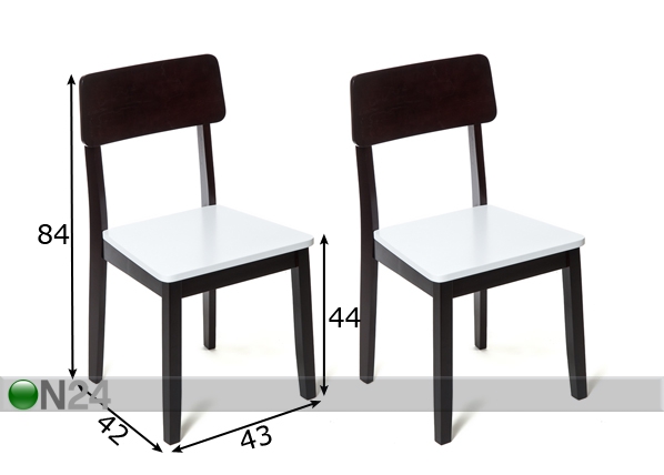 Комплект стульев Massa, 2 шт размеры