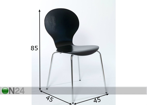 Комплект стульев Mia, 4 шт размеры