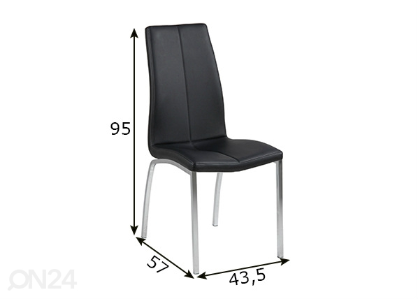 Комплект стульев Nel 4 шт размеры
