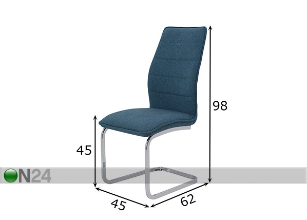 Комплект стульев Nicki 2 шт размеры