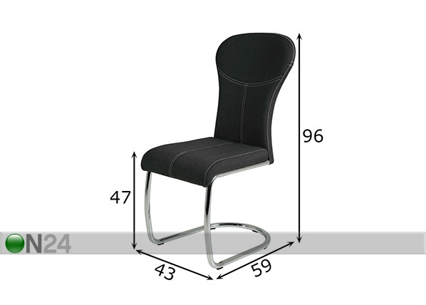 Комплект стульев Nora 4 шт размеры