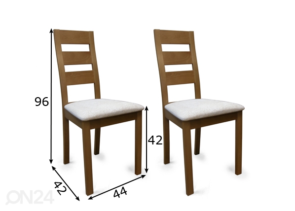 Комплект стульев Parma, 2 шт размеры