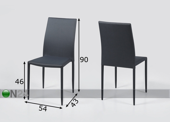 Комплект стульев Piana 4 шт размеры