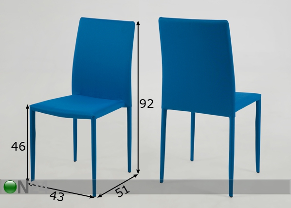Комплект стульев Piana 4 шт размеры