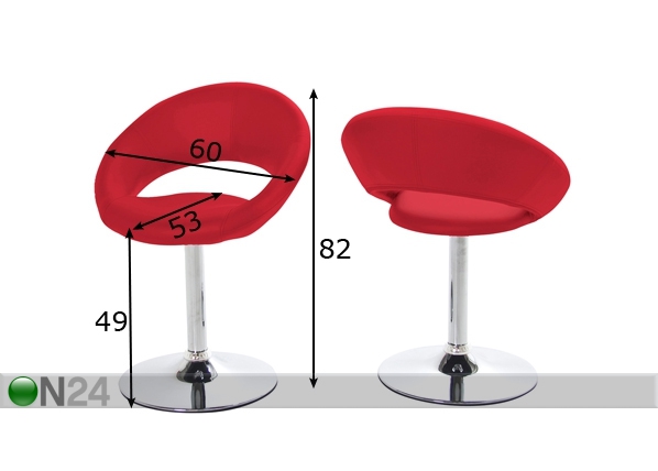 Комплект стульев Plump, 2 шт размеры