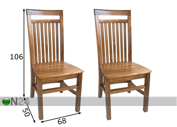 Комплект стульев Skagen, 2 шт размеры