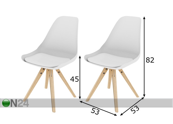 Комплект стульев Stars, 4 шт размеры