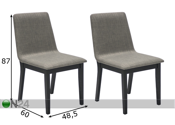 Комплект стульев Svante, 2 шт размеры