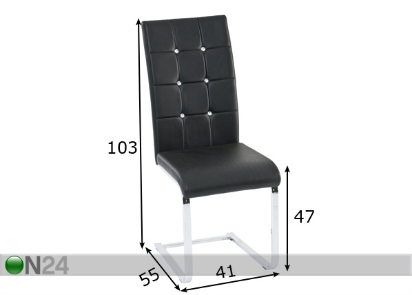 Комплект стульев Tiffany, 4 шт размеры