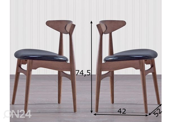 Комплект стульев Trellebu, 2 шт размеры