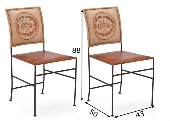 Комплект стульев Tullamore, 2 шт размеры