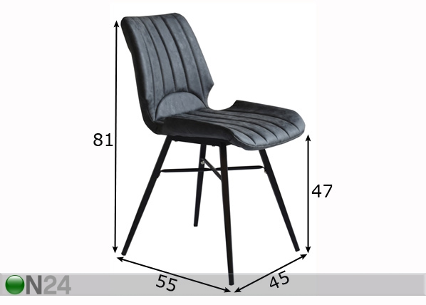 Комплект стульев Unique 6 шт размеры