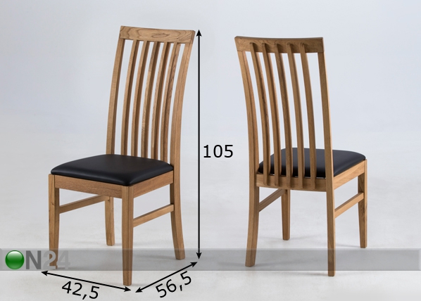 Комплект стульев Verion 2 шт размеры
